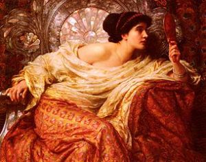 The Mirror, 1896. An exquisitely beautiful painting by Sir Francis Bernard Dicksee. [Image Courtesy of WikiMedia]